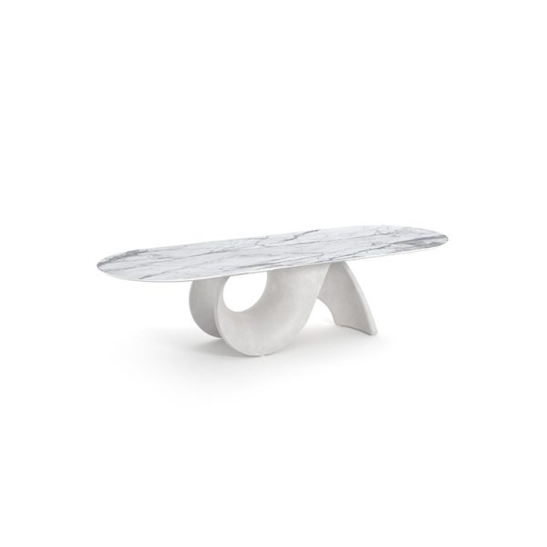 MD-SG001 oval marble dining table