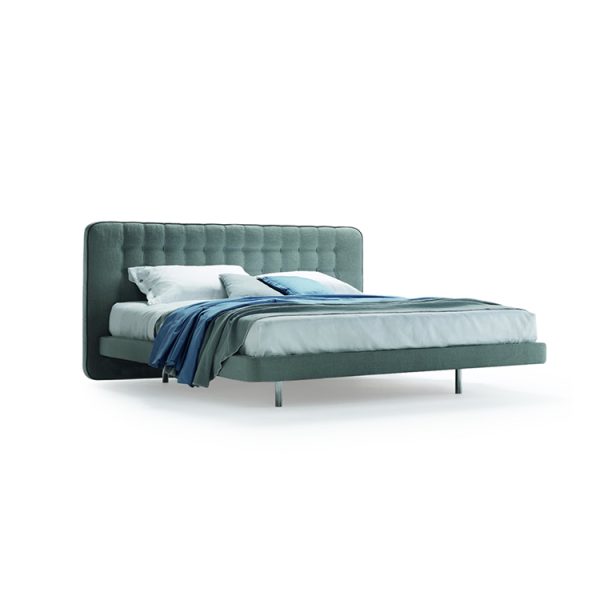 MD-SA009 bed with upholstered headboard